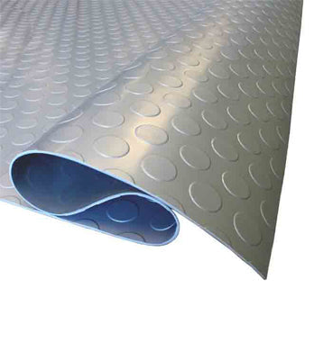 Studded Dot Penny Pattern Non-Slip Rubber Flooring Rolls Heavy-Duty for Secure Surfaces