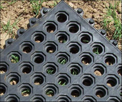 Rubber Grass Safety Mats for Wheelchairs, Interlocking Design for Maximum Safety